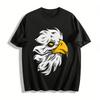 American Bald Eagle Print Casual Top Trendy Street Style Loose T-Shirt Pure Cotton T-shirt