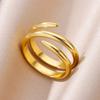 Retro Stainless Steel Geometric Ring Women's Niche Design Sense Versatile Opening Adjustable Ring Hot Sale