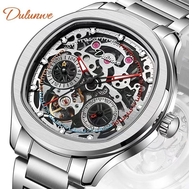 Top Brand Luxury Skeleton Tourbillon Automatic Mechanical Watch for Men Sport Full Steel Waterproof Watches