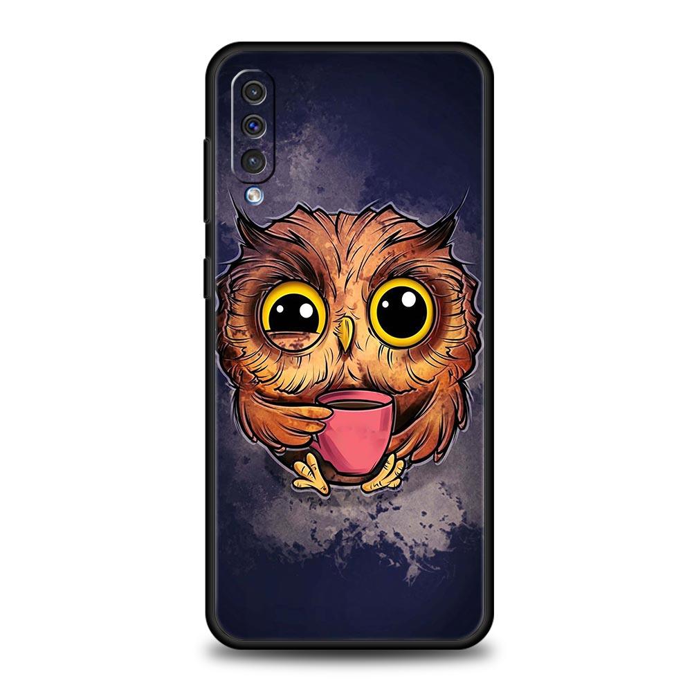 Cartoon Gifts Lovely Owl Case For Samsung A56 A36 A26 A16 A14 A12 A22 A32 5G A34 A42 A52 A54 A50 A70 A72 A40 A20E A04S A06 Cover