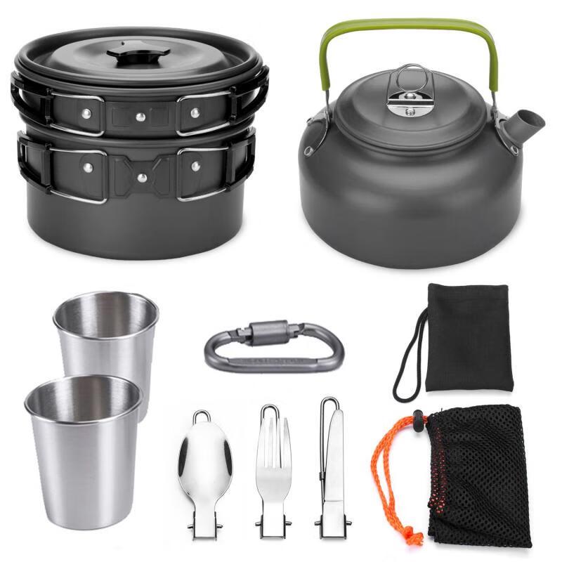 ZISIZ Portable Camping Teapot & Cookware Set