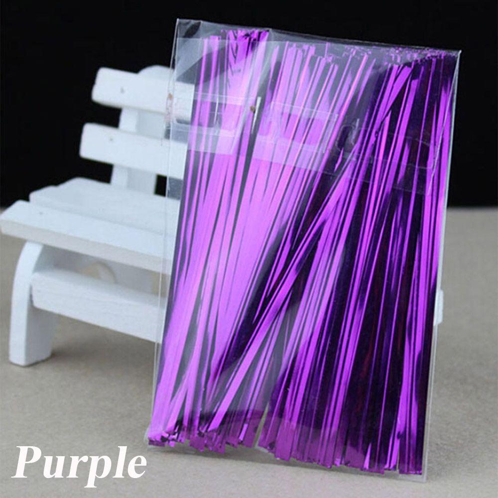 800PCS New Baking Wrapping Cellophane Bag Metallic Wire Twist Ties Pack Sealing