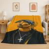 Rapper Eminem Tupac 21pac Hip Hop Rap Gott Flanelldecke Weiche Warme Überwurfdecke für Schlafzimmer Wohnzimmer Bett Reisen Picknick
