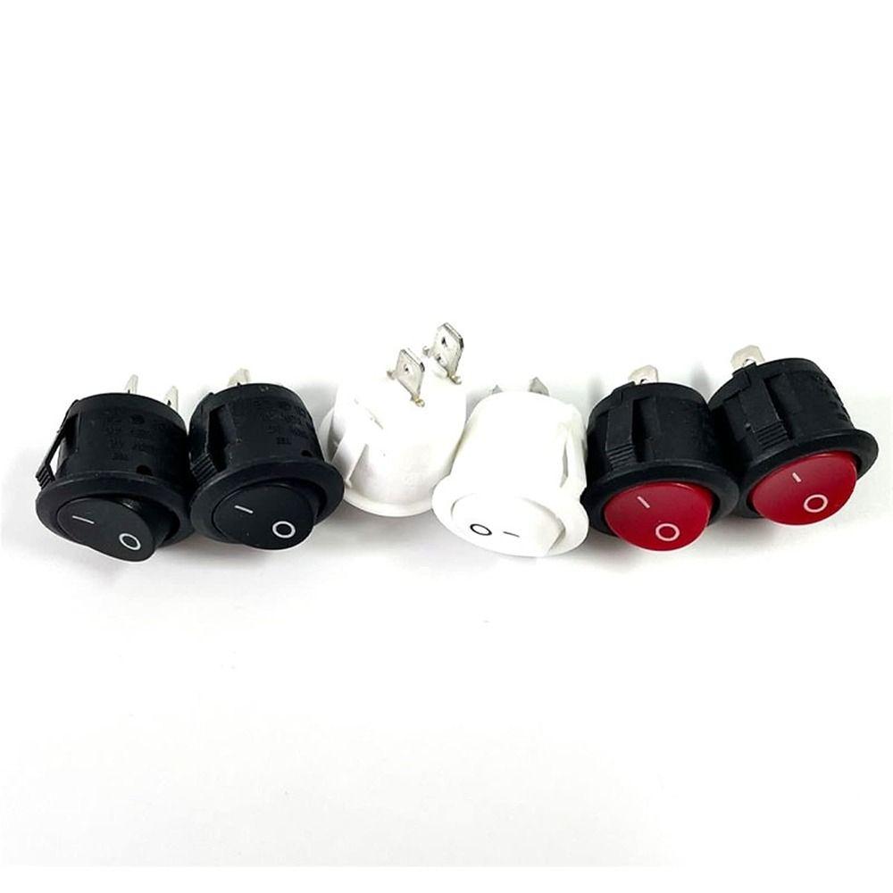 2 Pin Rocker Boat Switch Round Car Auto Boat Switches ON-OFF Snap-in Toggle Switch Car Auto Boat