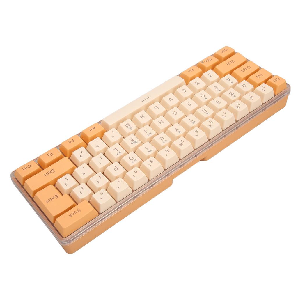 Gaming Keyboard USB 61 Keys Contrast Color RGB Light Key Line Separation Mechanical Wired Keyboard for Games