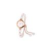 "Fashion Pearl Bracelet Watch Analog Display 3ATM Waterproof Stainless Steel Bangle Rose Gold Women's Accessories"