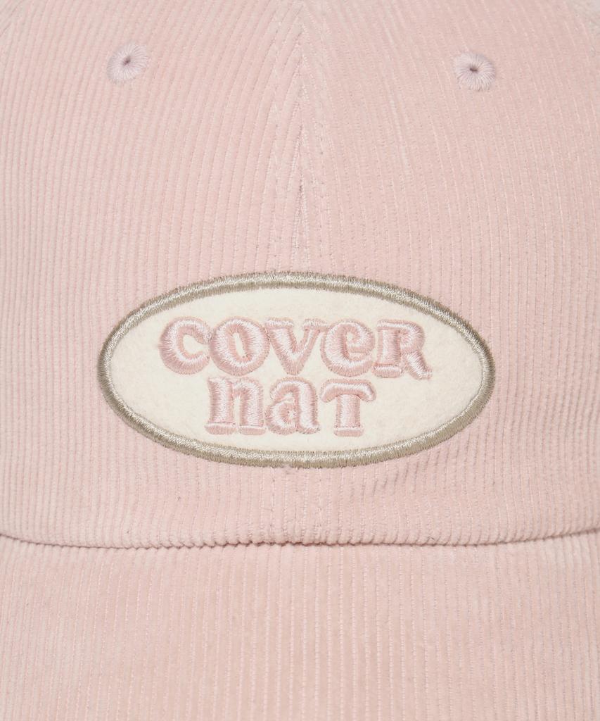 COVERNAT WOMAN [Standard Fit] Clover Heart Corduroy Wappen Ball Cap Pink