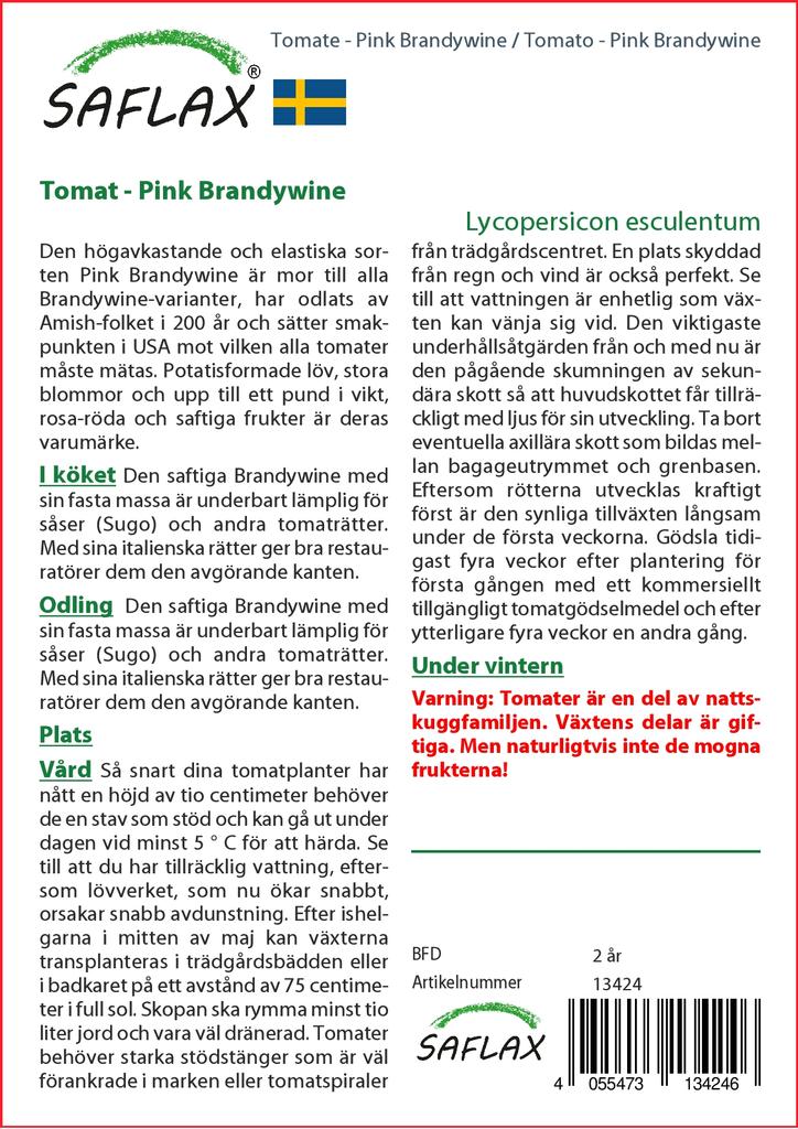 SAFLAX Garden in the Bag - Rajče - Pink Brandywine - 10 semen - Se substrátem v padnoucím sáčku - Lycopersicon esculentum