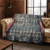 Rugbyfeld American Football Sport Flanelldecke Weiche Warme Überwurfdecke für Schlafzimmer Wohnzimmer Bett Reise Camping Picknick