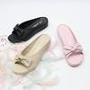 Simple Ribbon Knot Cushion Slippers Indoor Shoes