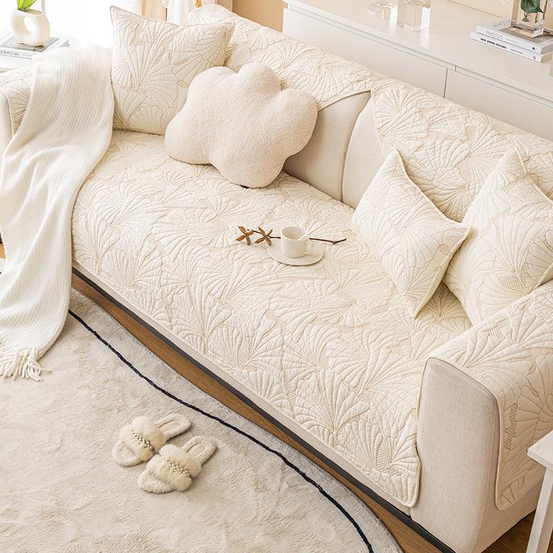 Four Seasons Universal High Temperature Washable Cotton Quilted Sofa Cushion Modern Simple Pure Leather Sofa Cushion Towel