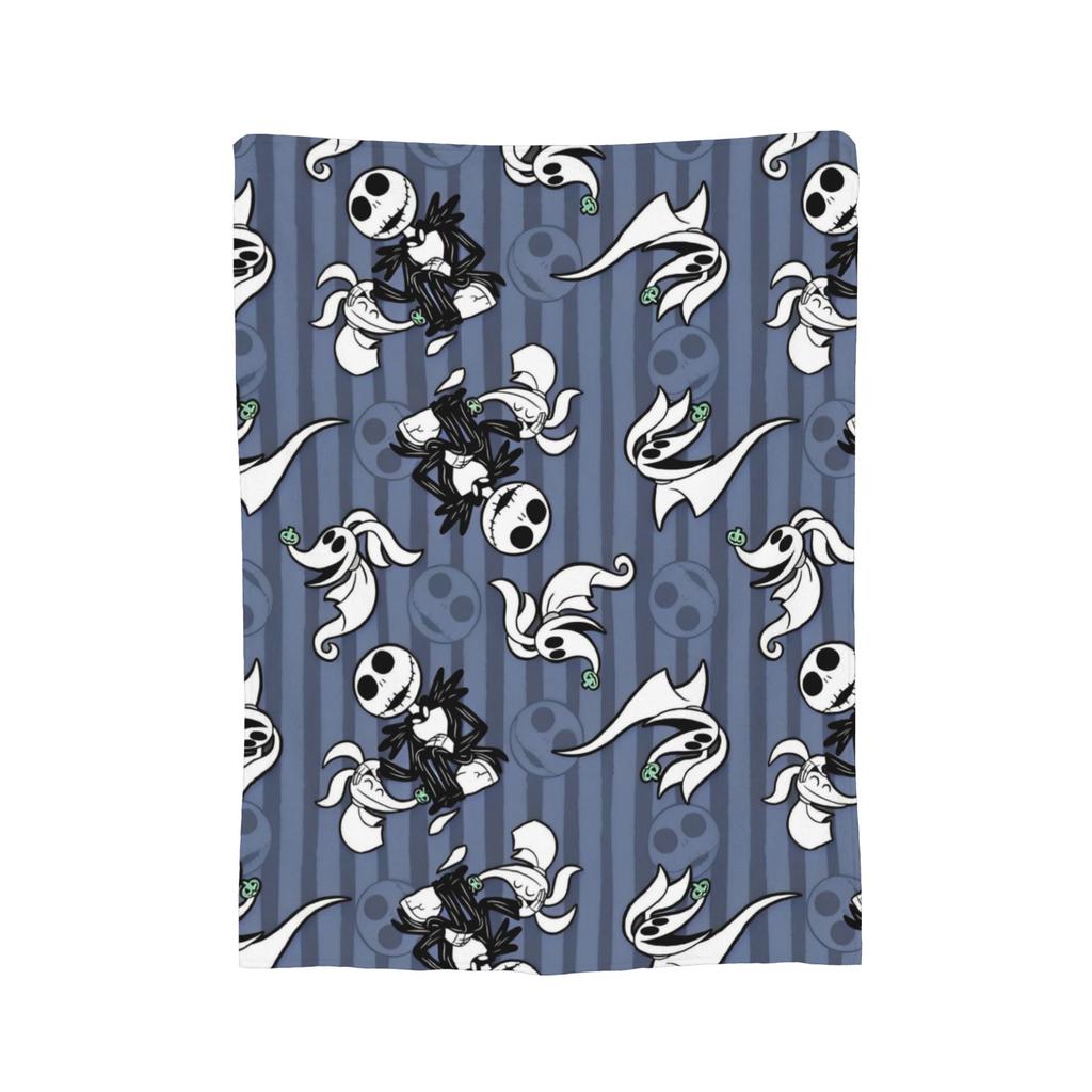 The Nightmare Before Christmas Flannel Blanket Jack And Sally Fashion Throw Blankets for Bed Sofa Couch 200x150cm Rug Piece,