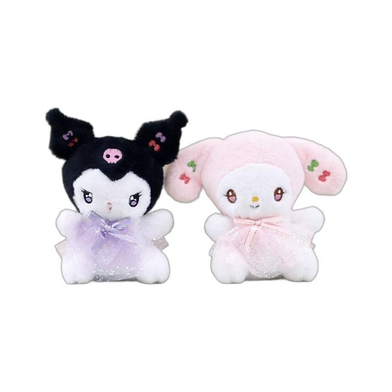 Delightful Kuromi Melody Plush Keychain Cute And Soft Tulle Skirt Stuffed Toy