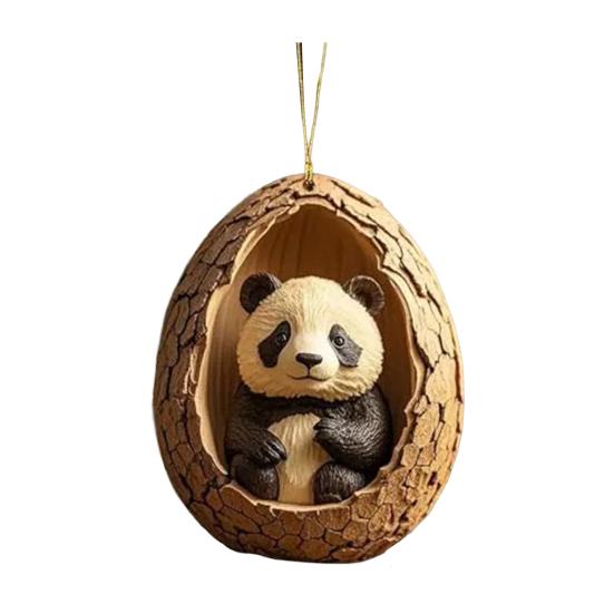 Animal Christmas Ornament 2D Acrylic Cartoon Forest Animal Xmas Tree Hanging Decoration for Holiday Home Decor