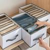 Foldable Drawer-Type Clothing Organizer 6-12 Compartments Optional for Home Closet Pants Storage
