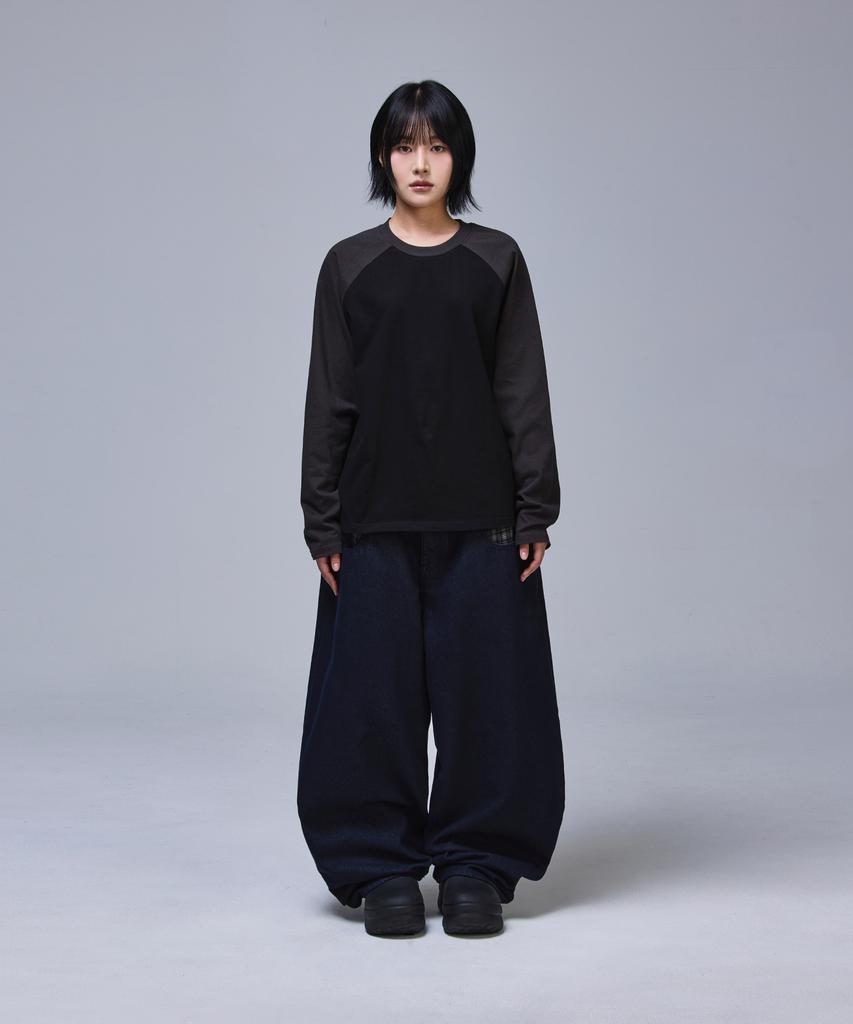 SCALLYWAG Point Check Non-Faded Denim Pants [Indigo]