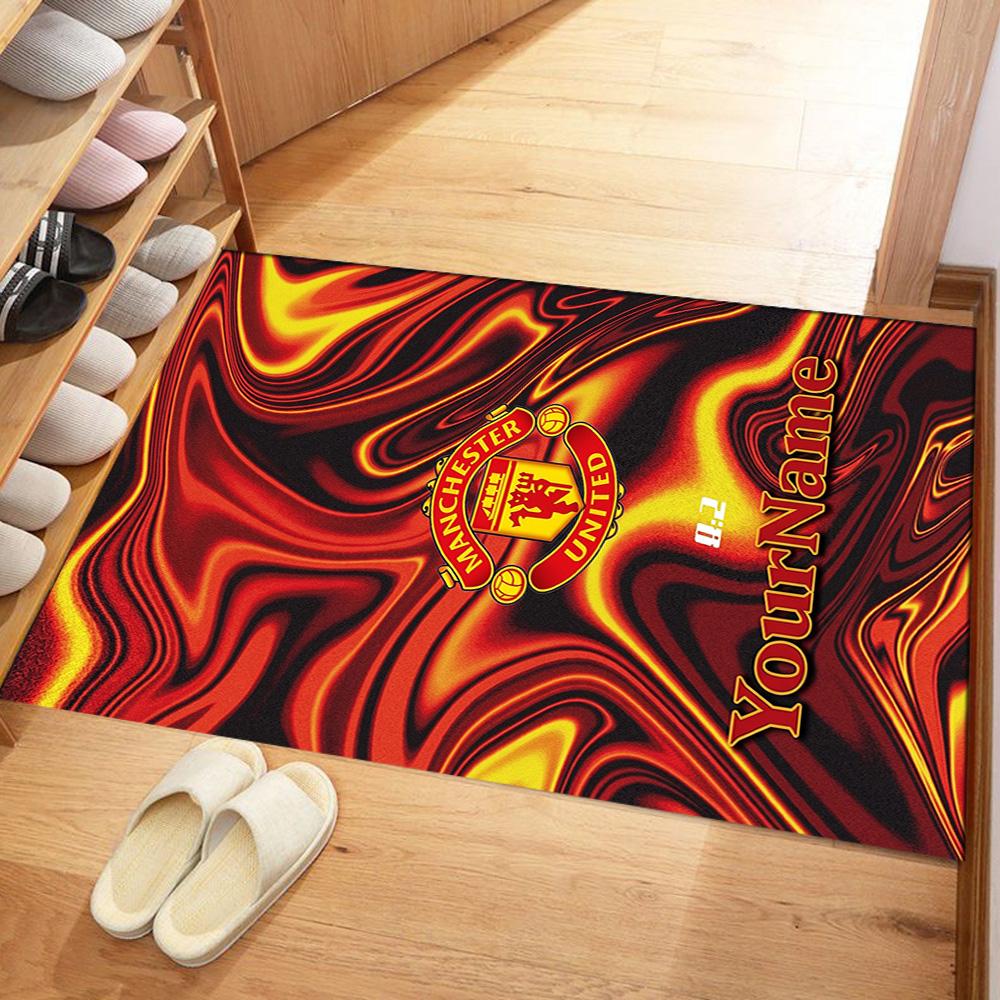Manchester Customize Your Name Floor Mat Perfect for Game Room Decorate room Foyer Dormitory Antislip Carpet Office home decor