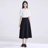 Women's Detachable Bow Short Sleeve Chiffon Blouse