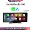 Monitor auto de 10,26 inchi Wireless CarPlay/Android-Auto Multimedia Ecran radio auto Transmițător FM USB TF Video Player