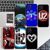 1 pièce Coque de téléphone Célèbre Groupe de Rock U-U2 Pour Iphone 17 Air 16 15 14 13 12 11 Pro Max 16 15 14 Plus Coque Souple en TPU