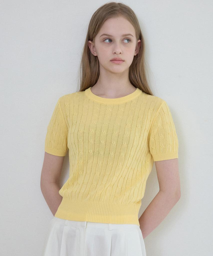 Wednesday Oasis For Woman Washable Chloé Half Round Knit_Light Yellow(Wc25-Kn22)