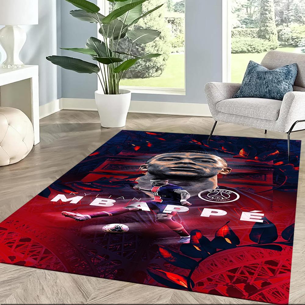 Mbappe 171 Floor Rug Office Rug Perfect for Dormitory Outdoor Dining Room Bedrooms Antislip Carpet Office Home Decor