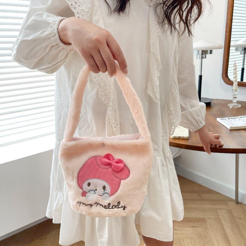 New grab machine doll toy bag cute handbag cartoon bucket bag sweet girl plush bag