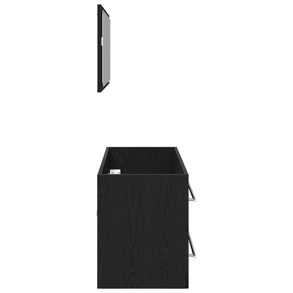 Washbasin Cabinet In Black Oak Look 90 X 45 X 1.5 Cm