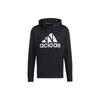 adidas Moletom com Capuz com Logo Grande Estampado Masculino Tops Preto GN0827