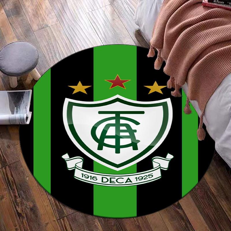 America Futebol Clube Round Rug for Livingroom,Bedroom, Palyroom, Chair Rug, Area Rug, Circle Carpet, Large Size Fan Christmas Gift