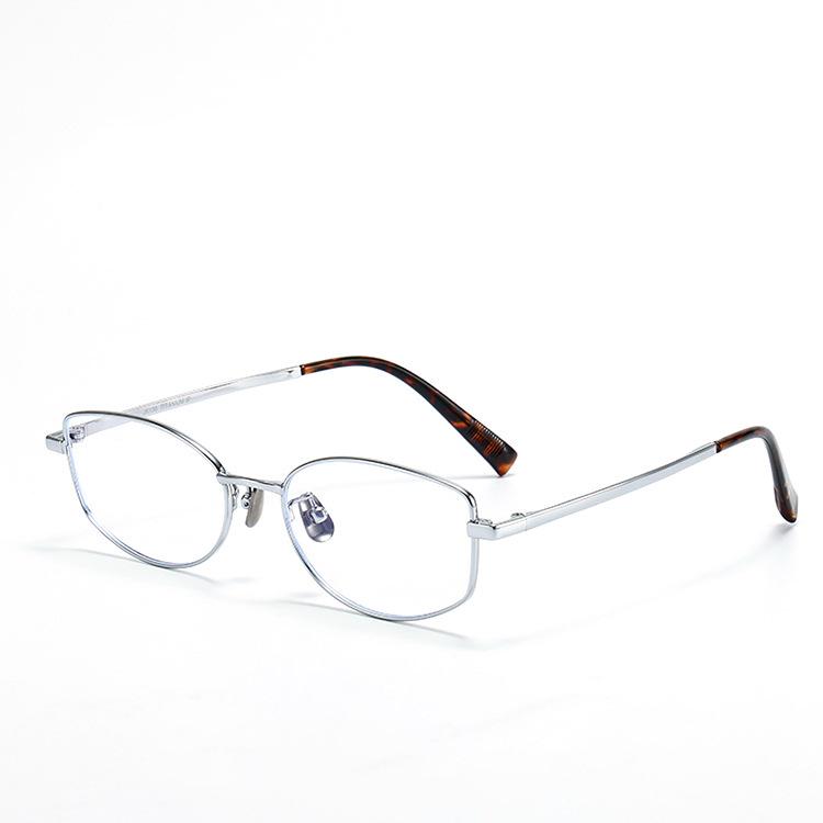 Women's Ultralight Titanium Cat Eye Glasses, Fashionable Polygon Design, Anti-Blue Light, Prescription-Ready.