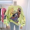 Women's Round Neck Long Sleeve Loose Fit Sweatshirt Casual Graphic Pullover Top