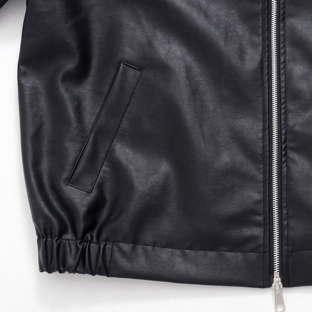 SILVER BULLET CavariA Unisex Oversized PU-Lederjacke Größe 44 Schwarz Herrenjacke, CATN23-13, (M),
