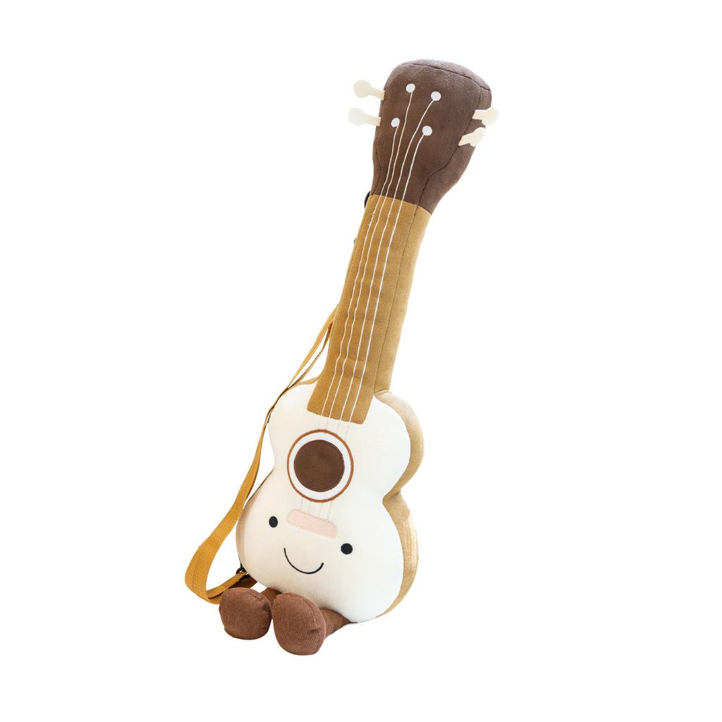 *JC Kawaii Coral Coconut Lemon Plush Toys Doll Coconut Soft Decor Guitar Plush Soothing Bedroom Companion Decor Exquisite Gifts