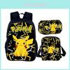 Conjunto de Mochila Infantil Pokemon Pikachu Com Tecido Oxford Para Escola e Uso Diário