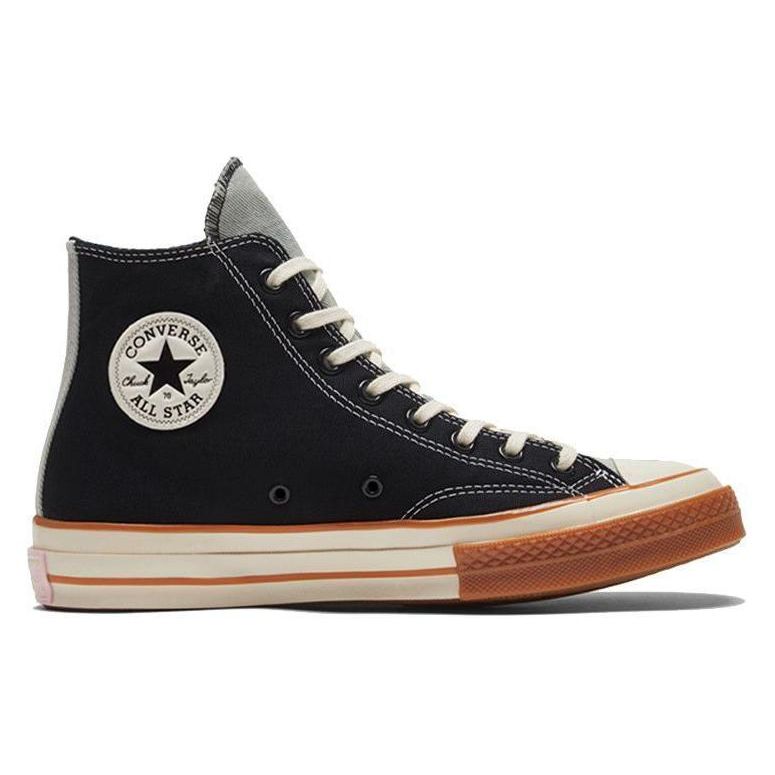 Converse 1970s Chuck Taylor All Star Comfortable Versatile High-Top Canvas Shoes Unisex Sneakers Black Brown 169843C