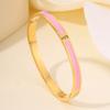5/1pcs Sparkling Zirconia Inlaid Stainless Steel Bracelet Set for Women Stackable Bangles Fashion Non Fading Jewelry Gift
