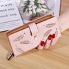Women's Wallet Hollow Leaf Wallet Wallet Two-fold Zipper Long Card Holder Clutch Bag