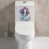 Creative Underwater World Mermaid Αυτοκόλλητα τοίχου Αδιάβροχα PVC Αυτοκόλλητα Αυτοκόλλητα Διακοσμητικά τέχνης βινυλίου Αφαιρούμενο καπάκι τουαλέτας Αυτοκόλλητα μπάνιου