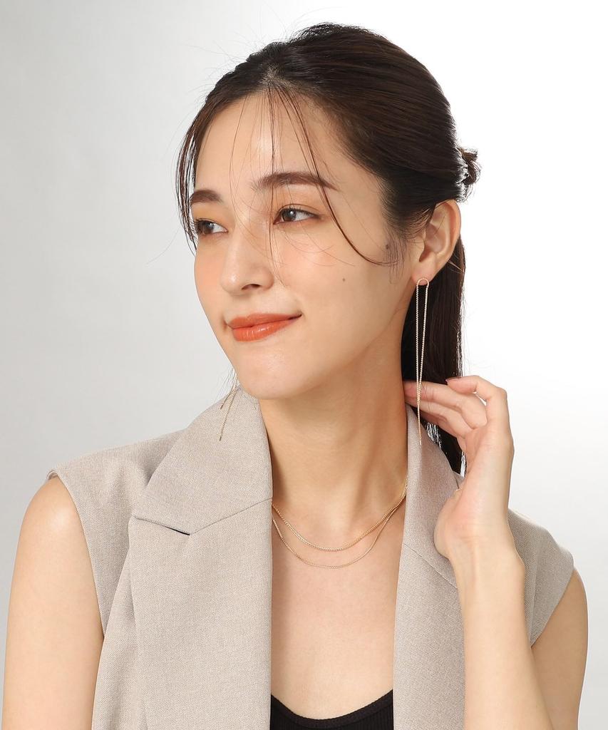 Earrings K10 Spike Triple Turn Stud Earrings 40576532 Yellow Gold 00 [Kokoshnick] Women's (100)