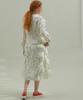 Manavis Seven Scribble Cotton Dress Ivory