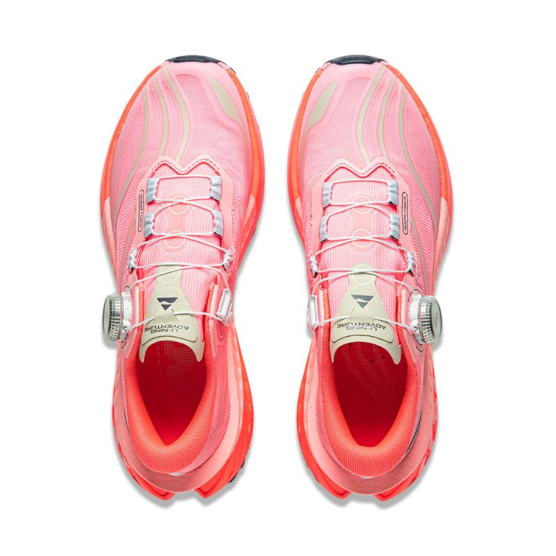 Li Ning De Lucas PRO Cushioning Slip Resistant Rebound Low Top Running Shoes Women's Pink ARNU002-6