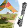 4M Windproof Tent Rope With Luminous Tensioner Awning Rope High-Strength Guy Lines Canopy Cord For Camping Tent Accessories