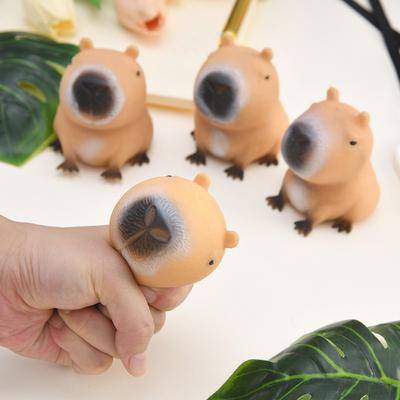1 Pièce Mignon Capybara Dessin Animé Jouet à Presser Soulagement du Stress Jouet à Presser Animal Drôle Forme Capybara Jouets à Pincer Cadeaux Détente