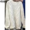Women's Fashion Casual Fall Winter Solid Color Print Long Sleeve O-Neck Sweaters