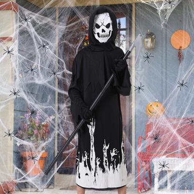 Costume Falce della Morte di Halloween per Bambini Outfit Cosplay Luminoso al Buio