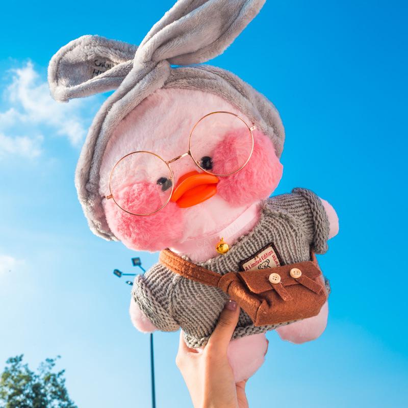 Plush Toy Duck With Hyaluronic Acid, Popular Duck, Lalafanfan Cafe Mimi Ins, Little Yellow Duck - A Gift For Children