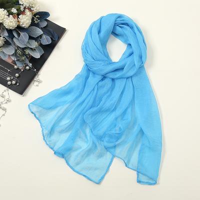 New Solid Color Chiffon Scarf Fashionable Oversized Chiffon Beach Towel Travel Sunscreen Scarf