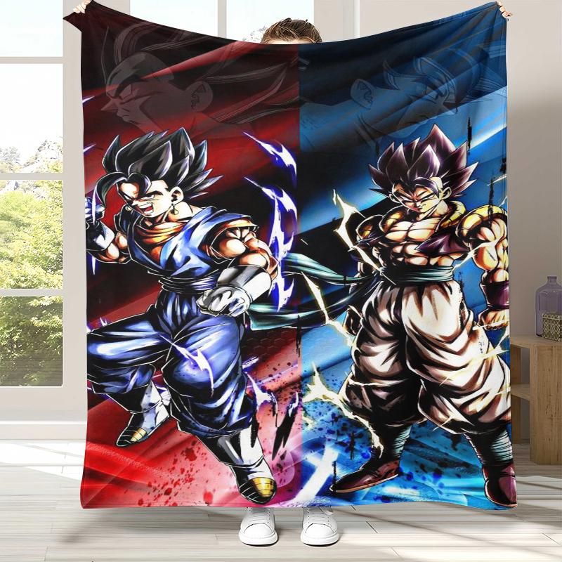 Anime D-Dragon Ball Hra Kreslená flanelová deka, Mimoriadne mäkká hrejivá plyšová prikrývka na Domácu spálňu Posteľ Pohovku, Kanceláriu, Kemping