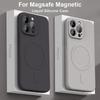 Flüssige Silikonhülle für iPhone 16 17 15 14 13 12 11 Pro Max Plus Mini Air für Magsafe Magnetisches Kabelloses Laden Weiche Hülle funda